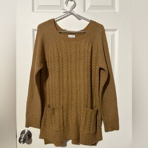 Olivia Sky Cable Knit Sweater - Tan